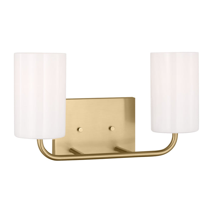 Generation Lighting GLV1002SB Two Light Vanity, Satin Bronze
