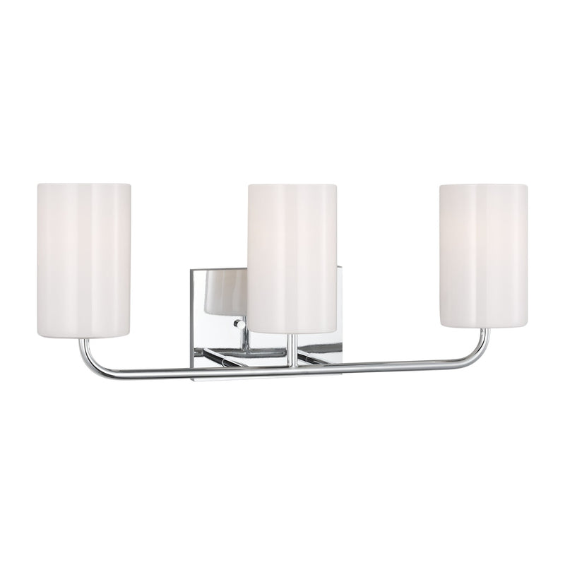 Generation Lighting GLV1003CH Three Light Vanity, Chrome