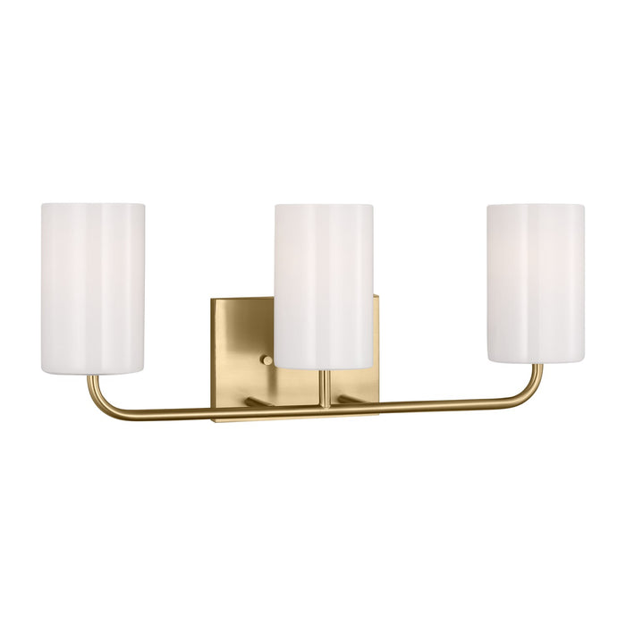 Generation Lighting GLV1003SB Three Light Vanity, Satin Bronze