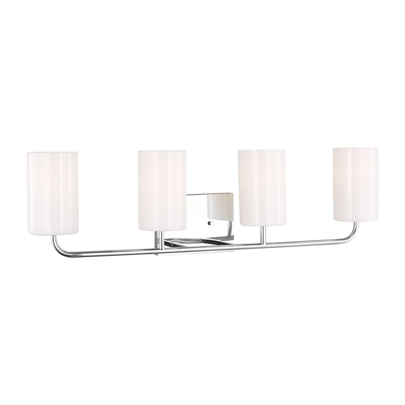 Generation Lighting GLV1004CH Four Light Vanity, Chrome