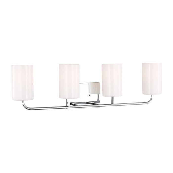 Generation Lighting GLV1004CH Four Light Vanity, Chrome