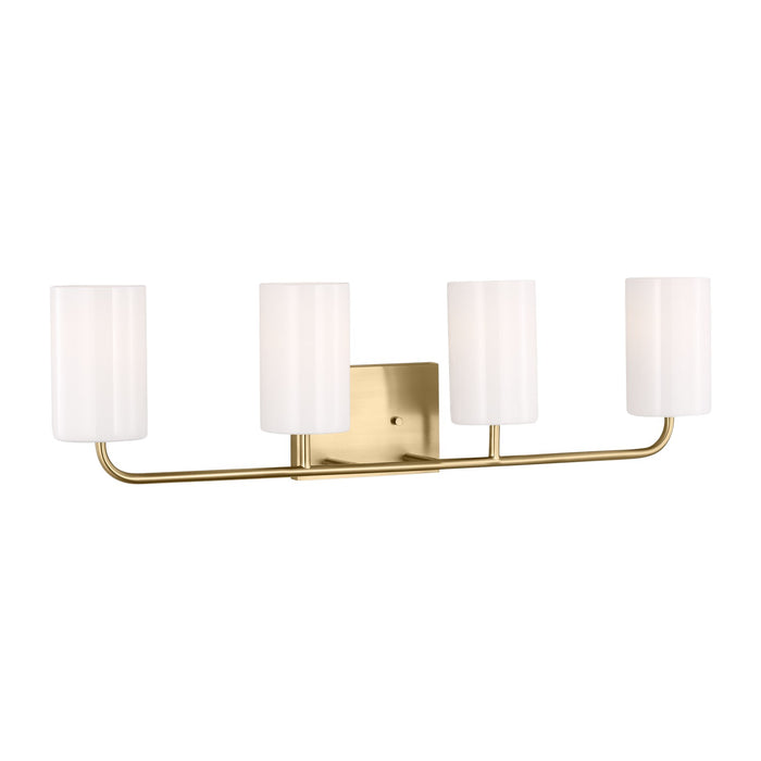 Generation Lighting GLV1004SB Four Light Vanity, Satin Bronze