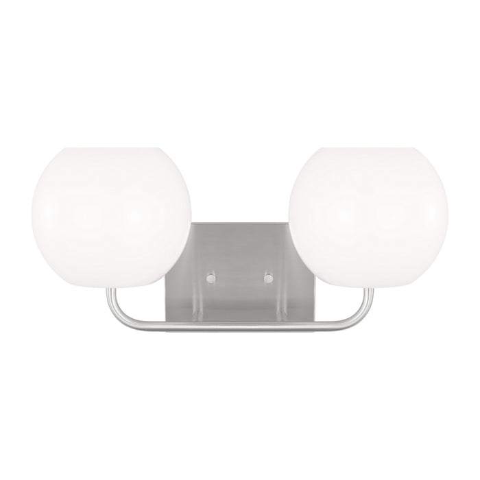 Generation Lighting GLV1012BS Two Light Vanity, Brushed Steel