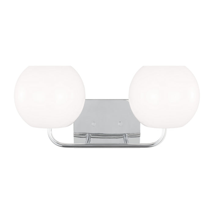 Generation Lighting GLV1012CH Two Light Vanity, Chrome