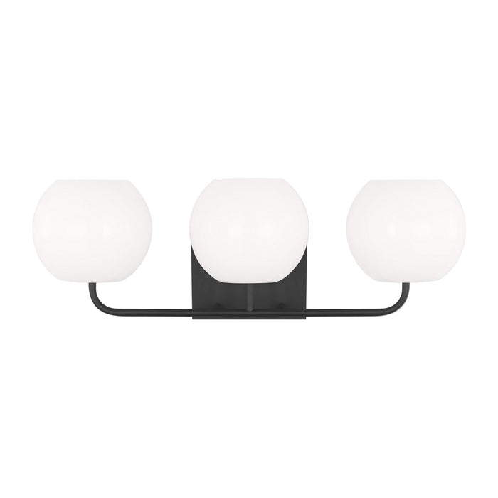 Generation Lighting GLV1013MBK Three Light Vanity, Midnight Black