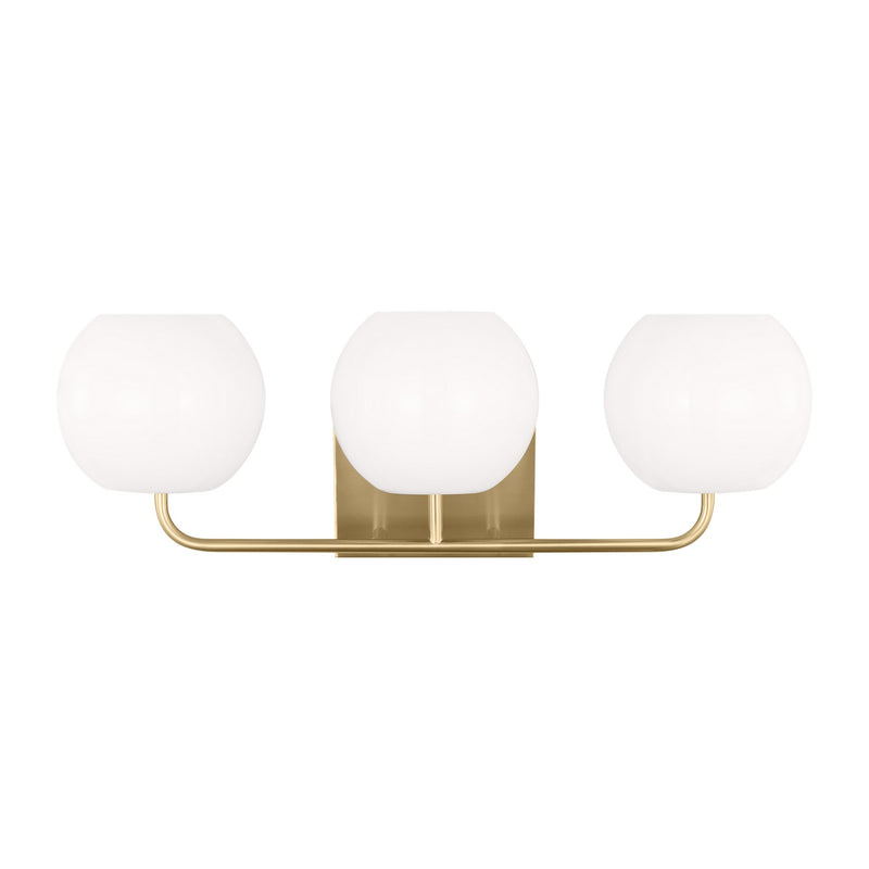 Generation Lighting GLV1013SB Three Light Vanity, Satin Bronze