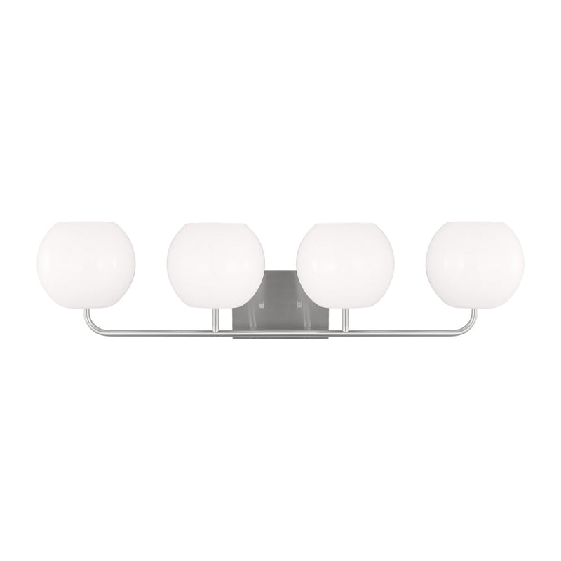 Generation Lighting GLV1014BS Four Light Vanity, Brushed Steel