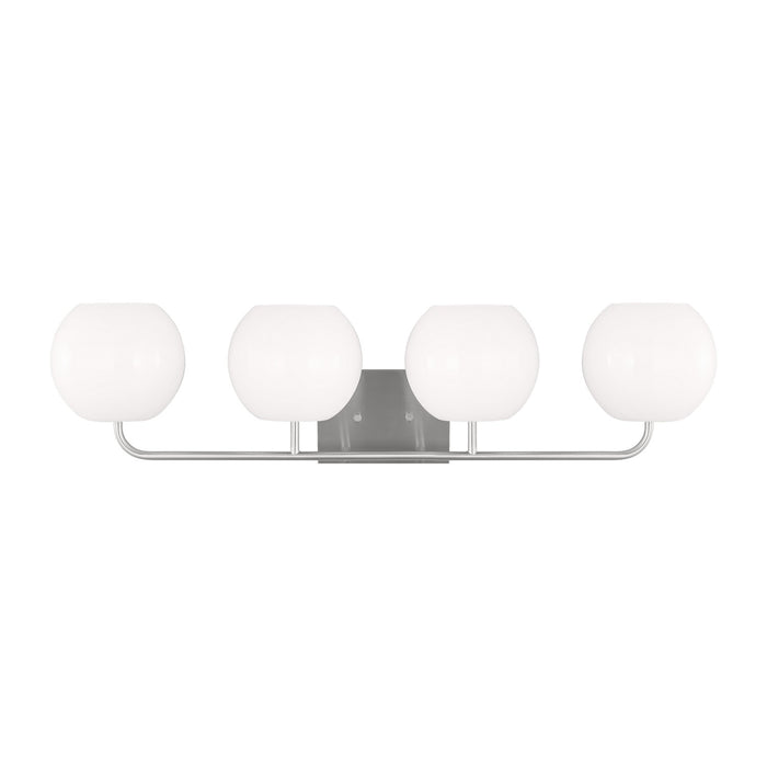 Generation Lighting GLV1014BS Four Light Vanity, Brushed Steel