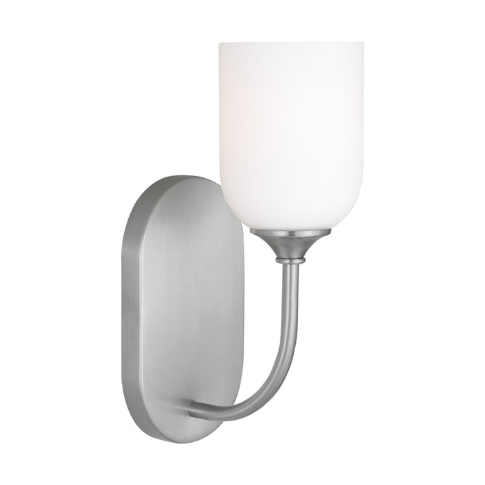 Generation Lighting GLV1021BS One Light Vanity, Brushed Steel