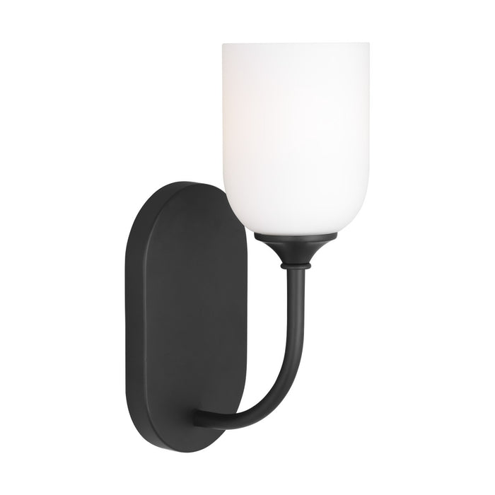 Generation Lighting GLV1021MBK One Light Vanity, Midnight Black