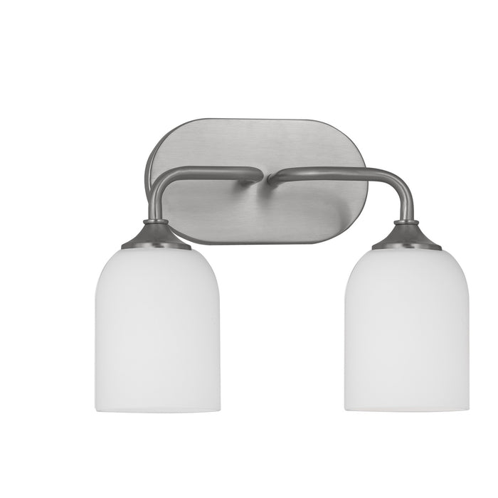 Generation Lighting GLV1022BS Two Light Vanity, Brushed Steel