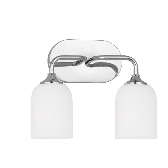 Generation Lighting GLV1022CH Two Light Vanity, Chrome