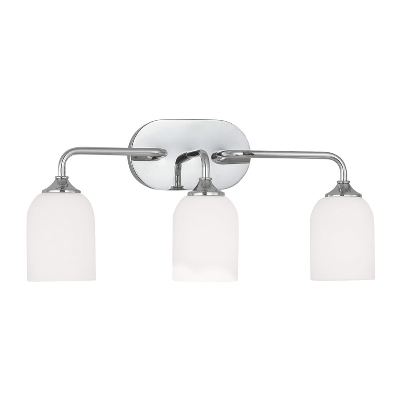 Generation Lighting GLV1023CH Three Light Vanity, Chrome