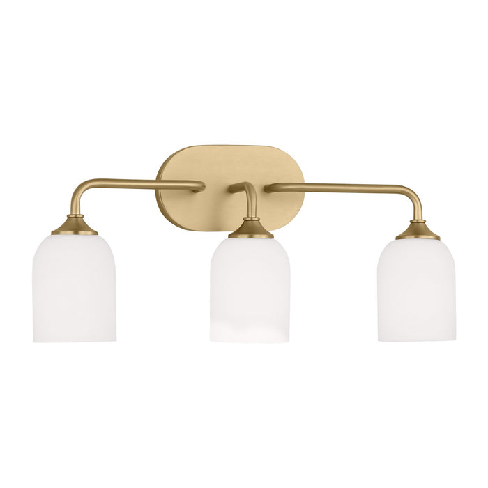 Generation Lighting GLV1023SB Three Light Vanity, Satin Bronze