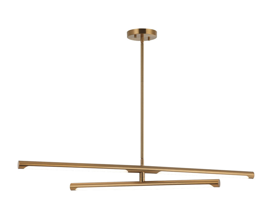 Matteo Lighting C31454AG LED Pendant, Aged Gold Brass