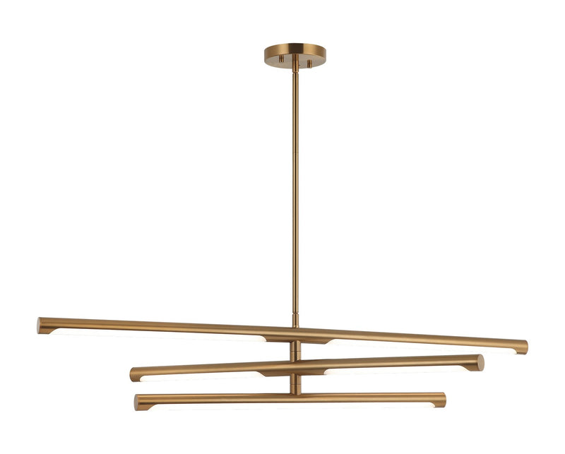 Matteo Lighting C31490AG LED Pendant, Aged Gold Brass