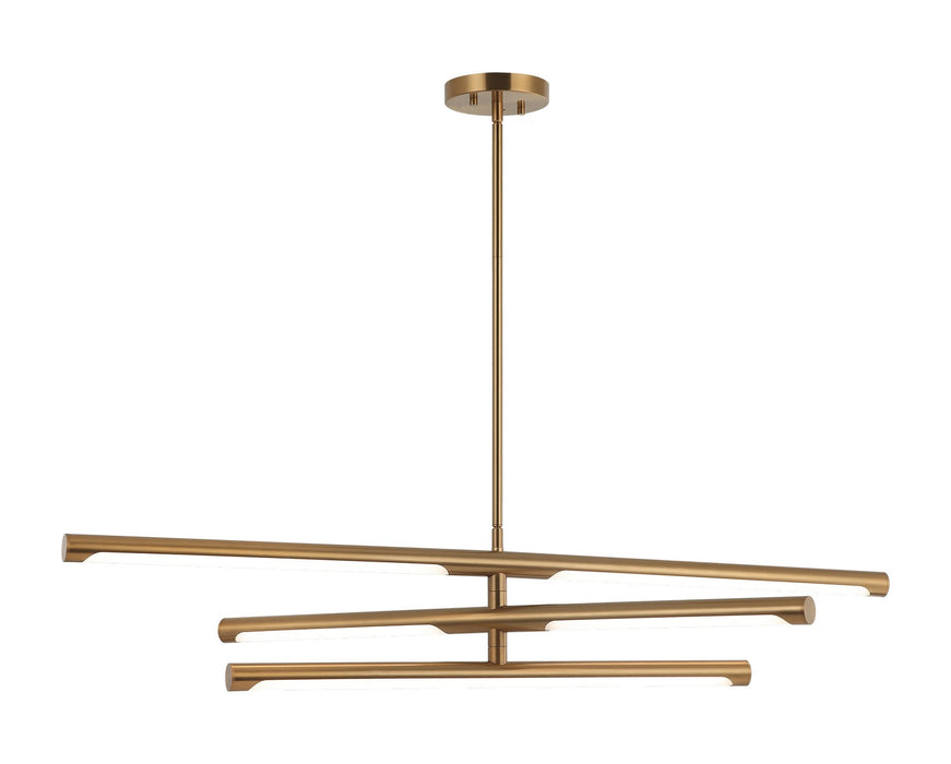 Matteo Lighting C31490AG LED Pendant, Aged Gold Brass