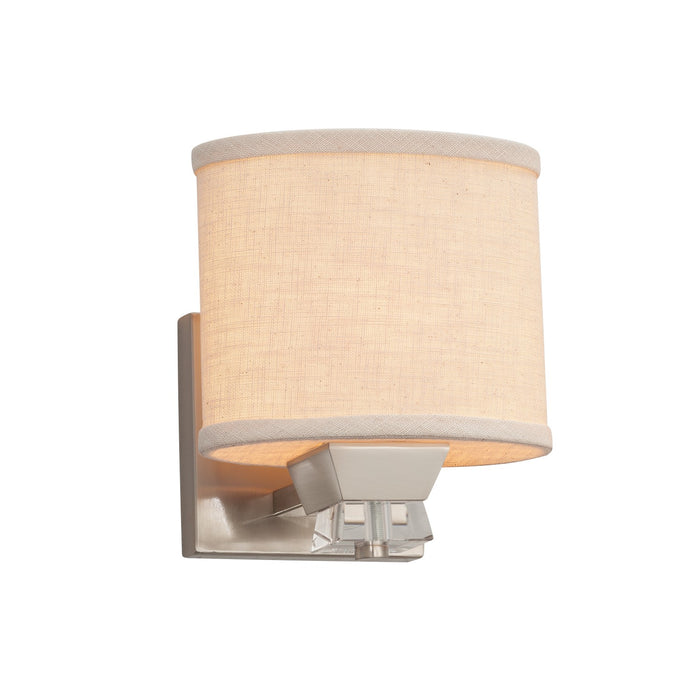 Justice Designs FAB-8471-30-CREM-NCKL-LED1-700 LED Wall Sconce, Brushed Nickel