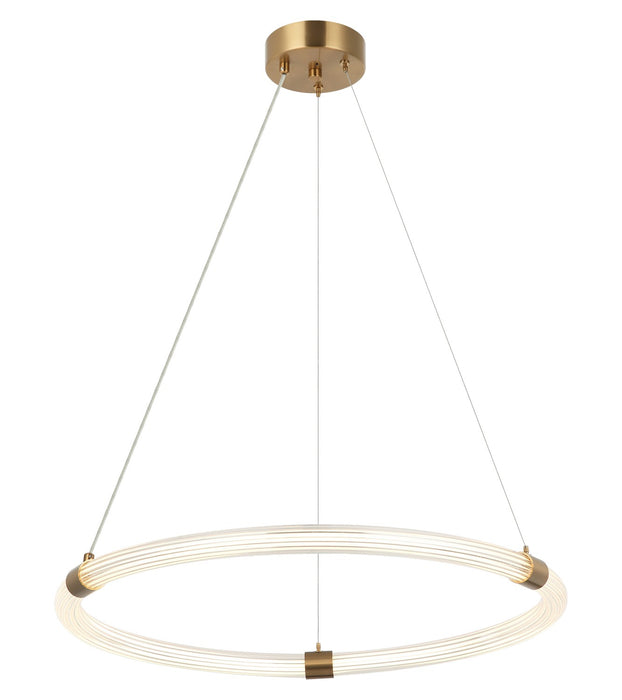 Matteo Lighting C34824AG LED Pendant, Aged Gold Brass