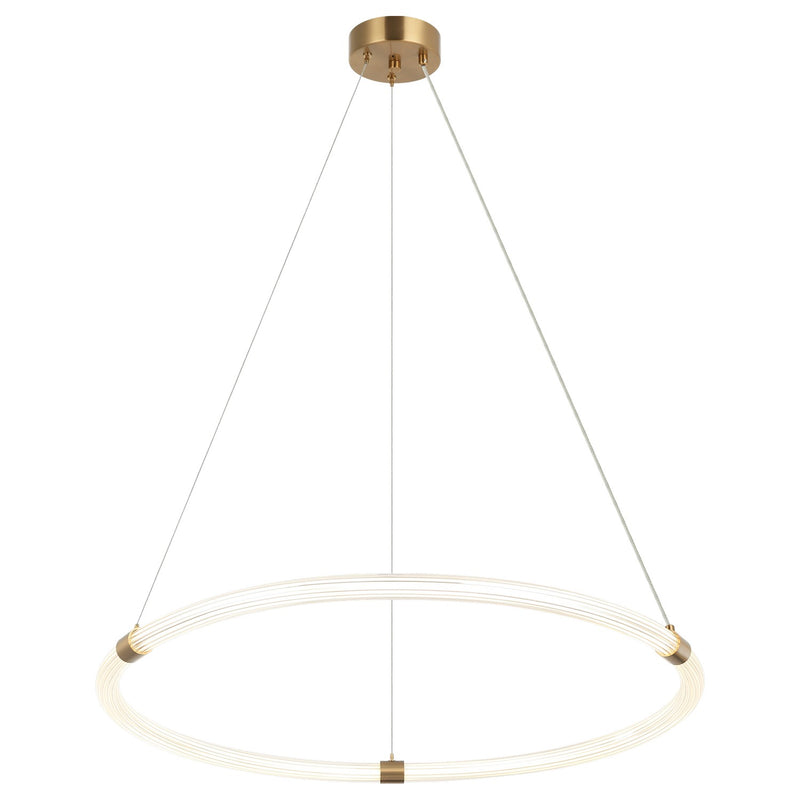 Matteo Lighting C34832AG LED Pendant, Aged Gold Brass