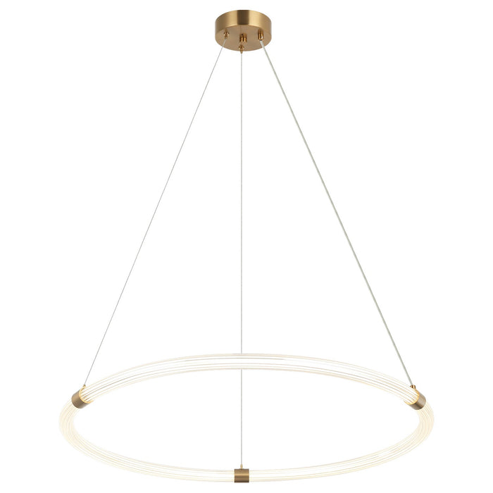 Matteo Lighting C34832AG LED Pendant, Aged Gold Brass