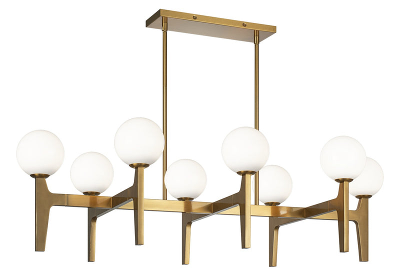 Matteo Lighting C34918AGOP LED Pendant, Aged Gold Brass
