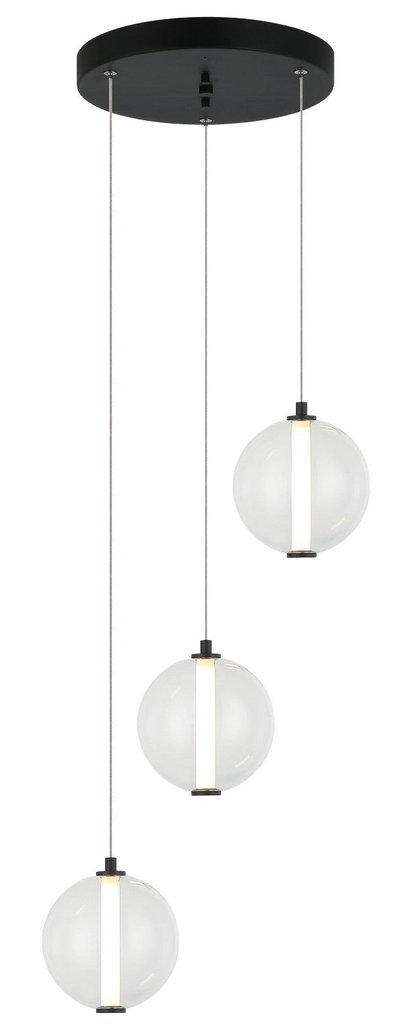Matteo Lighting C69603MBCL LED Pendant, Matte Black