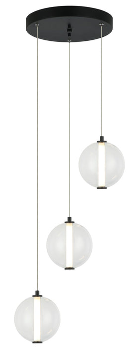 Matteo Lighting C69603MBCL LED Pendant, Matte Black