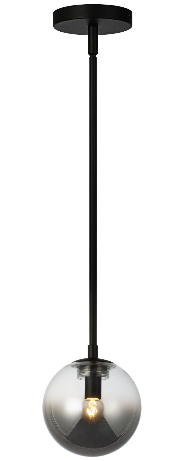 Matteo Lighting C70701BKSM One Light Pendant, Black
