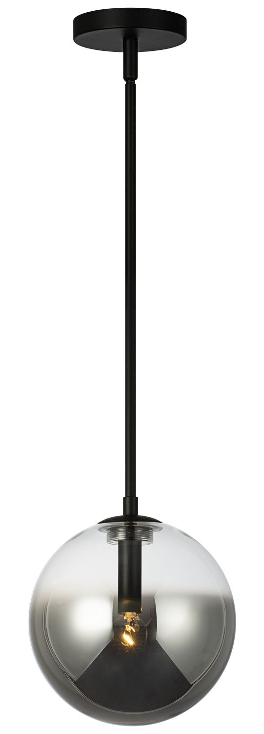 Matteo Lighting C70711BKSM One Light Pendant, Black
