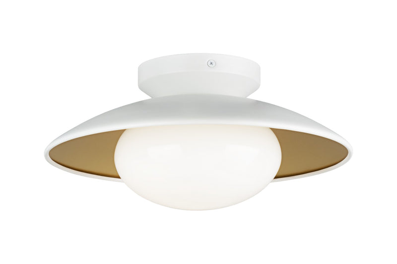 Matteo Lighting M13111WHOP One Light Ceiling Mount, White