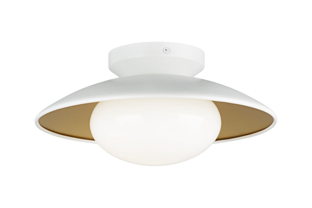 Matteo Lighting M13111WHOP One Light Ceiling Mount, White