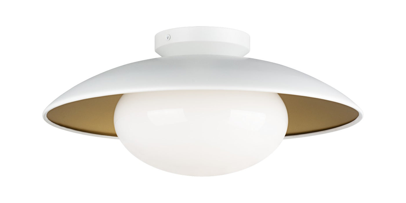 Matteo Lighting M13121WHOP One Light Ceiling Mount, White