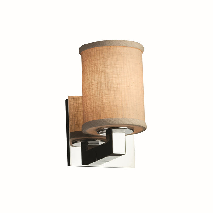 Justice Designs FAB-8921-10-CREM-CROM-LED1-700 LED Wall Sconce, Polished Chrome