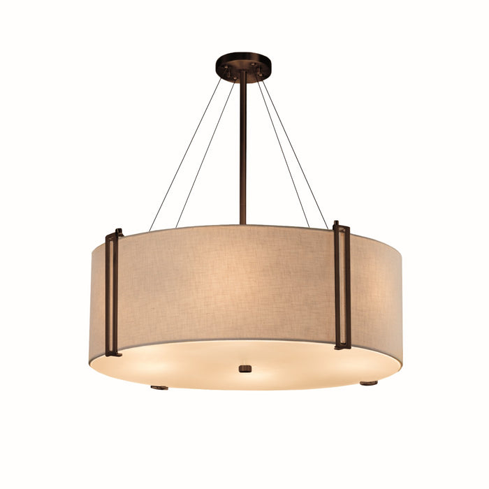 Justice Designs FAB-9517-CREM-DBRZ Eight Light Pendant, Dark Bronze