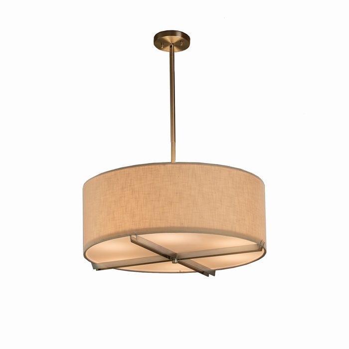 Justice Designs FAB-9522-CREM-NCKL-LED6-4200 LED Pendant, Brushed Nickel