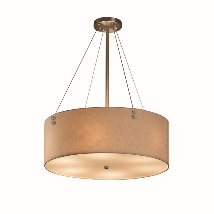 Justice Designs FAB-9532-CREM-NCKL-F1 Six Light Pendant, Brushed Nickel
