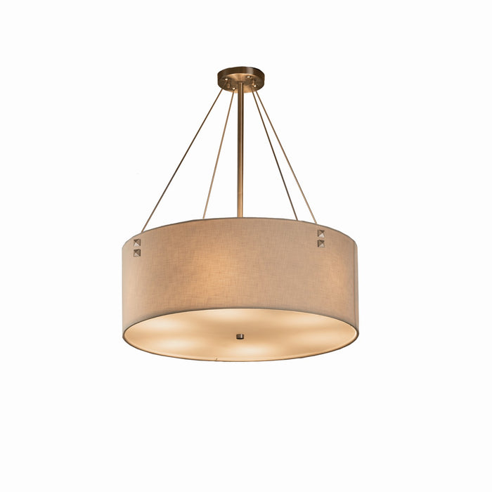 Justice Designs FAB-9532-CREM-NCKL-F3 Six Light Pendant, Brushed Nickel