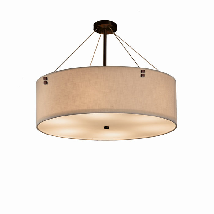 Justice Designs FAB-9534-CREM-DBRZ-F2 Eight Light Pendant, Dark Bronze