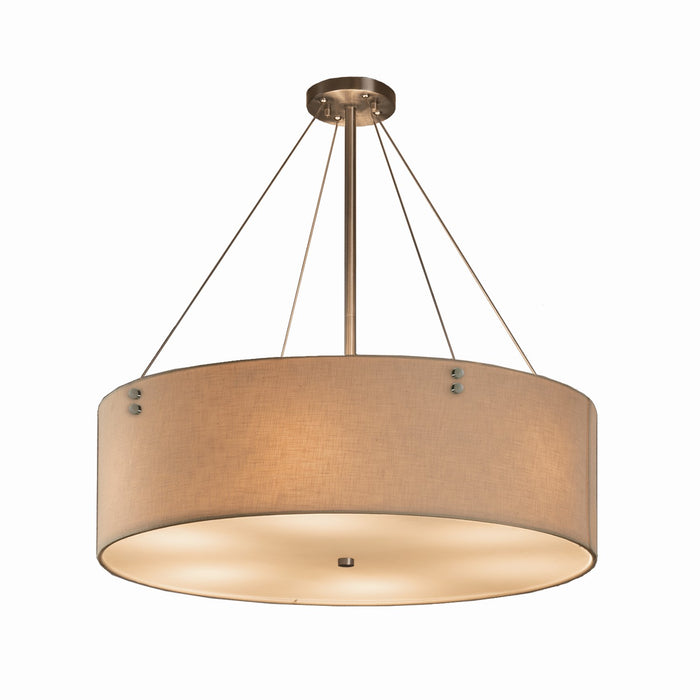Justice Designs FAB-9534-CREM-NCKL-F1 Eight Light Pendant, Brushed Nickel