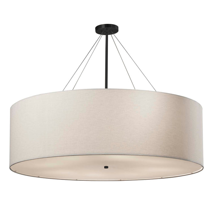Justice Designs FAB-9597-WHTE-MBLK Eight Light Pendant, Matte Black