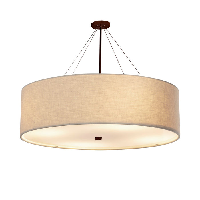 Justice Designs FAB-9599-CREM-DBRZ 12 Light Pendant, Dark Bronze