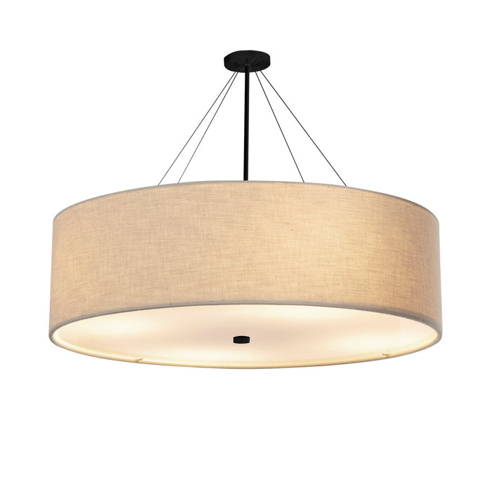 Justice Designs FAB-9599-CREM-MBLK 12 Light Pendant, Matte Black