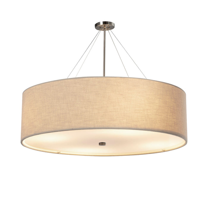 Justice Designs FAB-9599-CREM-NCKL 12 Light Pendant, Brushed Nickel