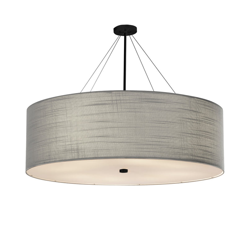 Justice Designs FAB-9599-GRAY-MBLK 12 Light Pendant, Matte Black