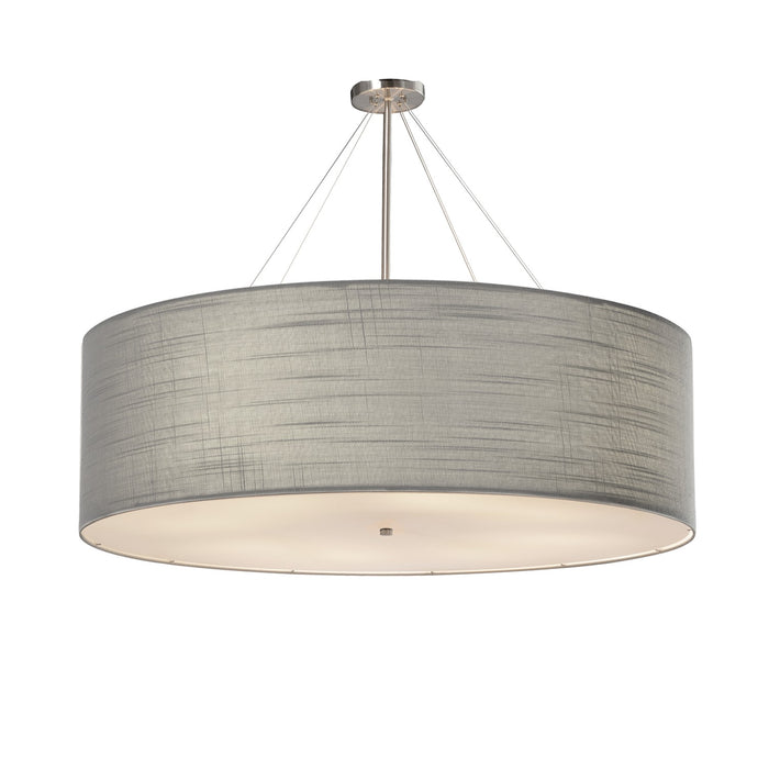 Justice Designs FAB-9599-GRAY-NCKL 12 Light Pendant, Brushed Nickel