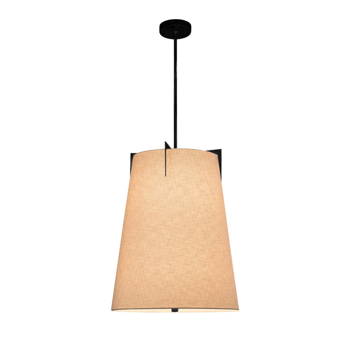 Justice Designs FAB-9600-CREM-MBLK Two Light Pendant, Matte Black