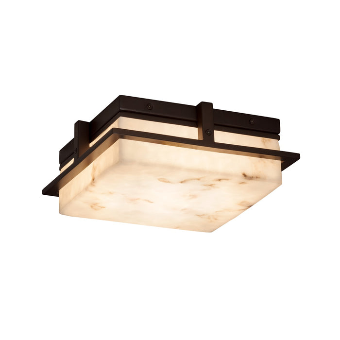 Justice Designs FAL-7560W-DBRZ LED Outdoor Flush Mount, Dark Bronze
