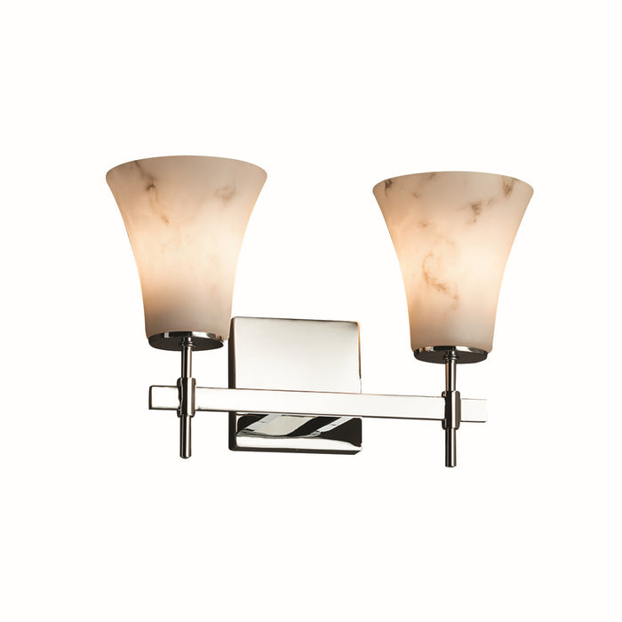 Justice Designs FAL-8412-20-CROM Two Light Bath Bar, Polished Chrome