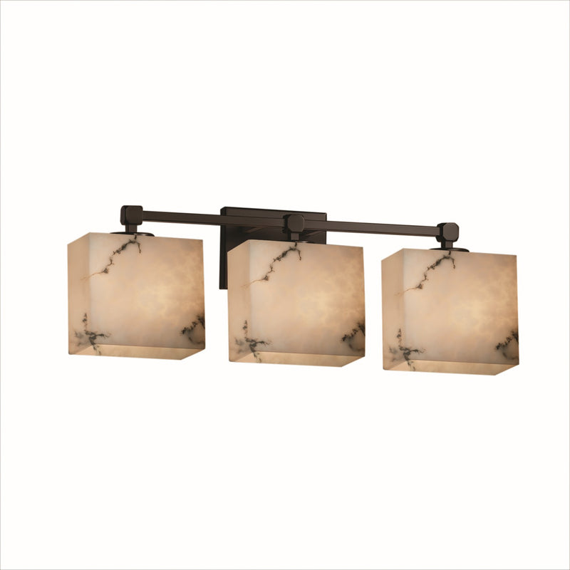 Justice Designs FAL-8423-55-DBRZ Three Light Bath Bar, Dark Bronze